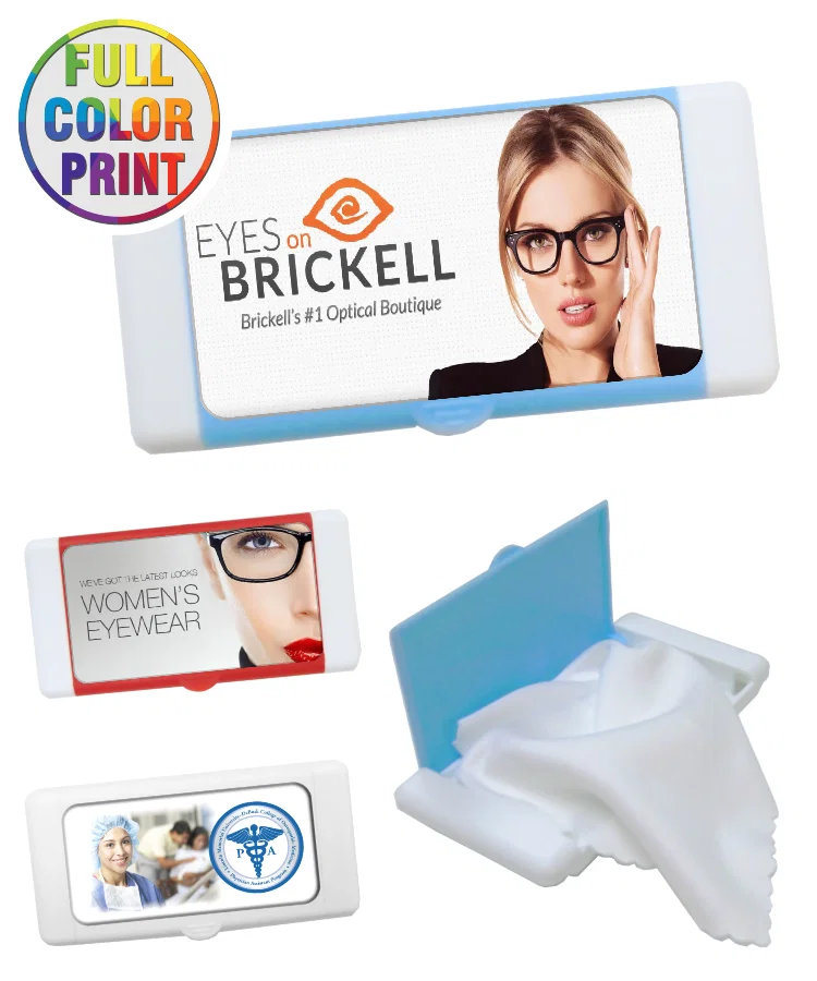 Printed Microfiber Cleaning Cloth with Case — view 3