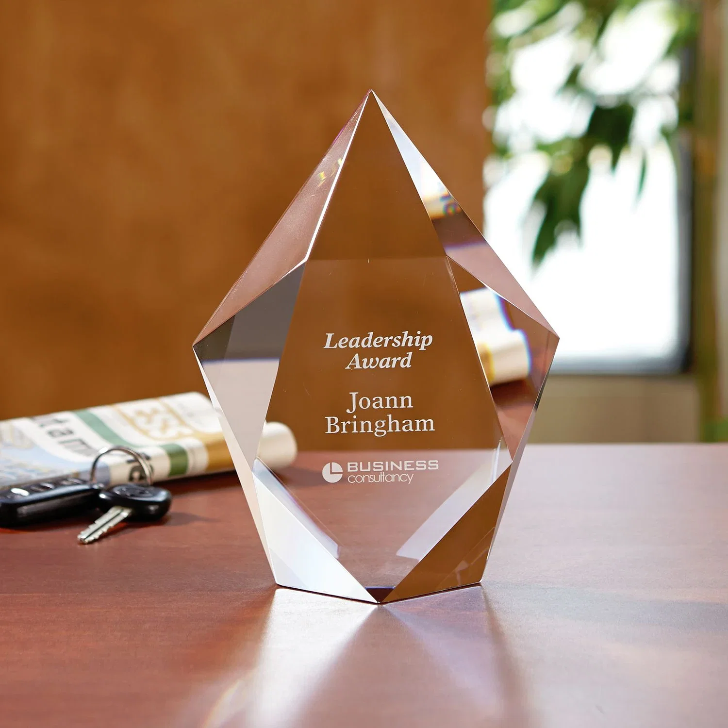 Promotional Prism Diamond Award — Clear — view 2