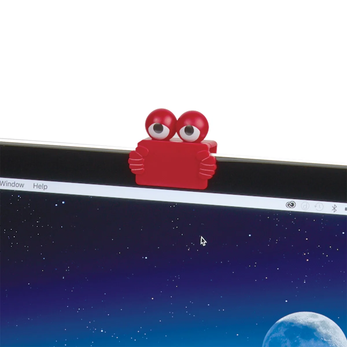 Red camera guard ready to protect video privacy