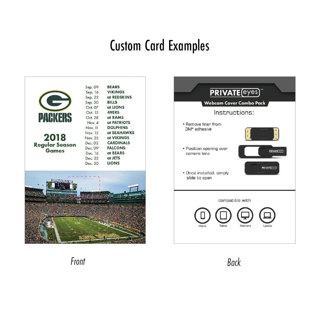 Private Eyes™ Custom Card Blister Packaging (Custom Webcam Cover & Card)
