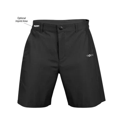 Golf shorts cut above the knee for warm-weather rounds