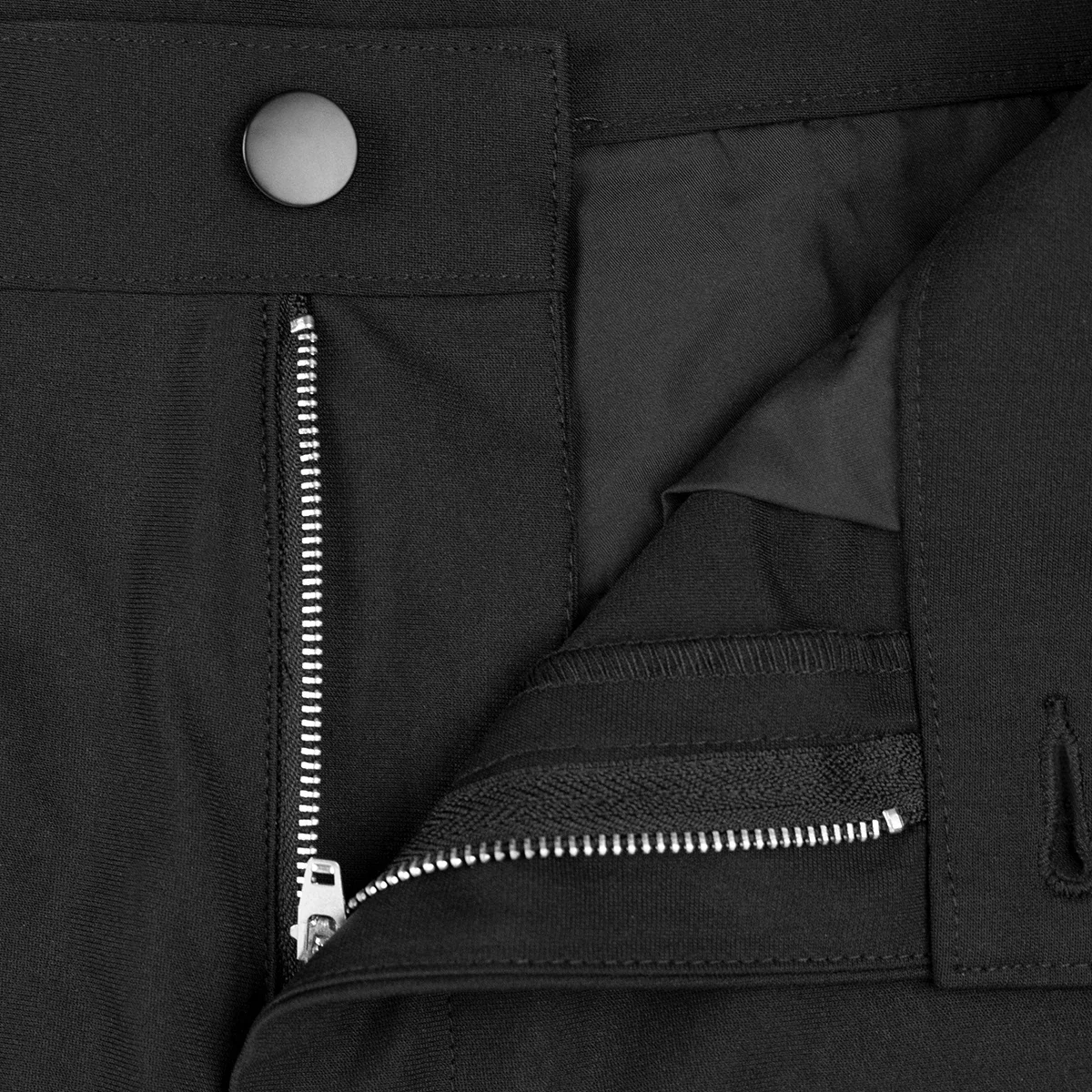 Gray shade photographed from the front, hem to waist