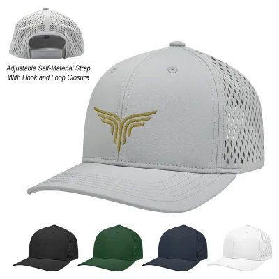 Sideways look at the athletic hat and brim