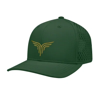 Angled three-quarter view of the stretch-fit headwear