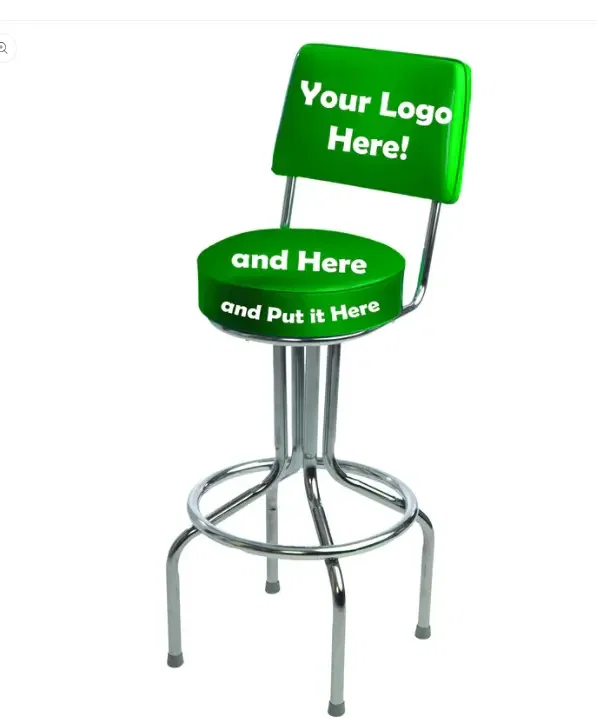 Bar Stool with Logo on Seat