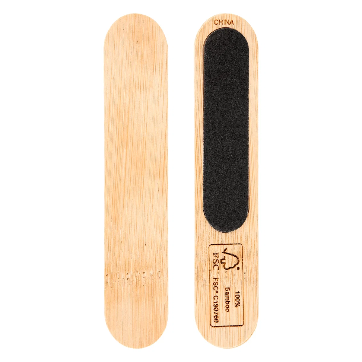 Grain of the natural wood handle fills the frame