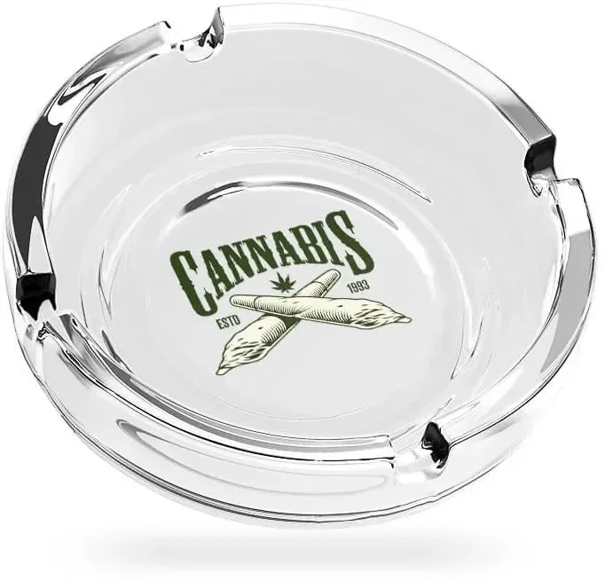 Custom White Glass Ashtrays — view 2