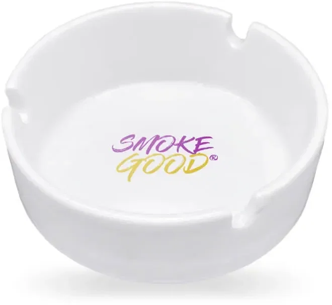 Custom White Glass Ashtrays — view 4