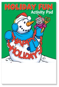Promotional Happy Holiday Kids Activity Pad - FSC Certified Paper