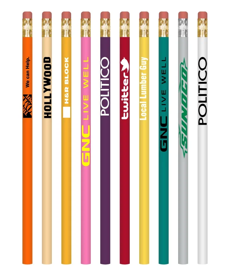 Promotional Round Wooded Quality Pencil with #2 Graphite  — view 3