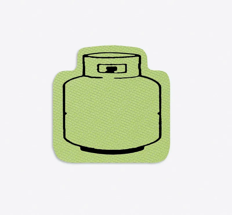 Propane Tank Jar Opener. Propane tank-shaped natural rubber jar opener for kitchen giveaways, view 9