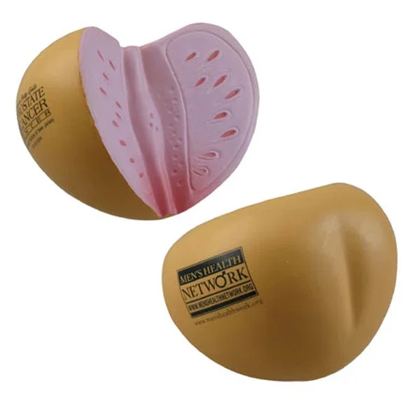 Prostate shaped stress reliever, 2 x 3 x 2 inches