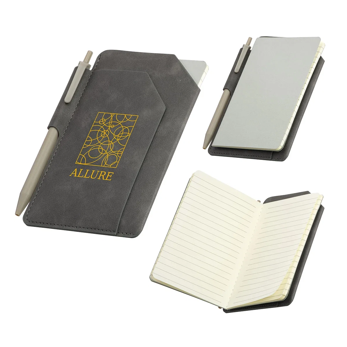 Close-up of the front pocket on the Protege Mini Notebook