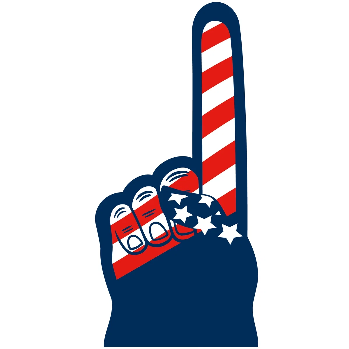 Proud American #1 Foam Finger - 18" — view 2