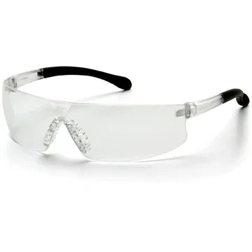Provoq Safety Glasses angled view of clear ANSI Z87.1 protective lenses