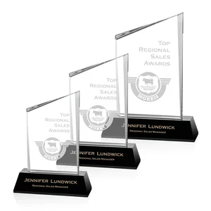 Optical Crystal Diamond Award with Abstract Angled Bevels