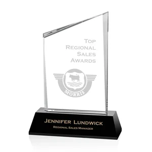Optical Crystal Diamond Award with Abstract Angled Bevels