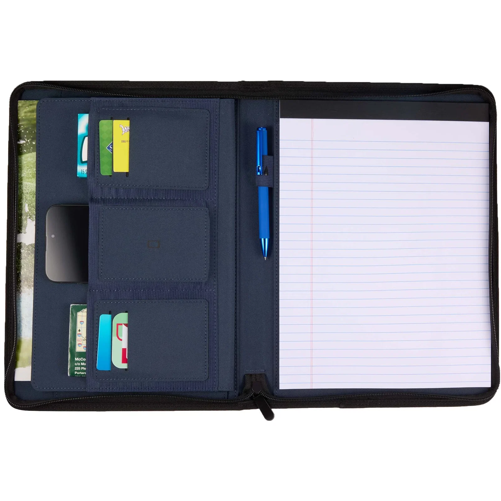 Puffer Zippered Padfolio with FSC® Recycled Paper — view 2