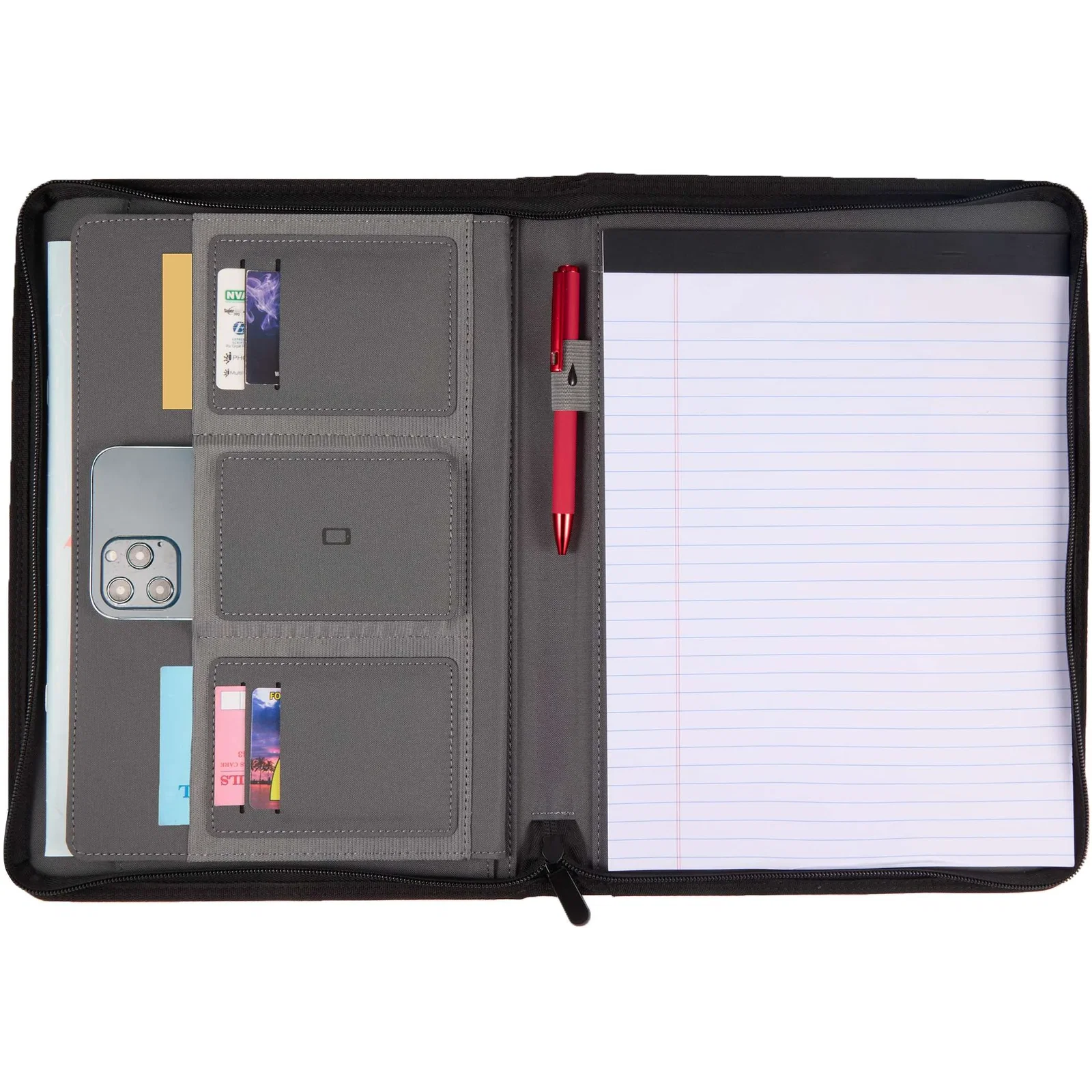 Puffer Zippered Padfolio with FSC® Recycled Paper — view 3