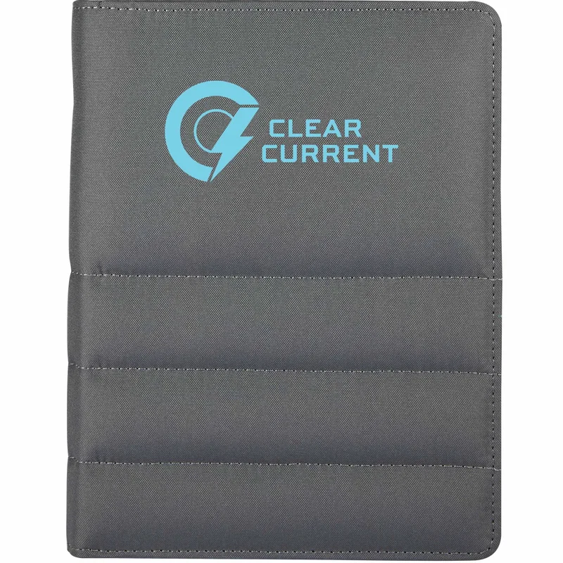 Puffer Zippered Padfolio with FSC® Recycled Paper — view 5