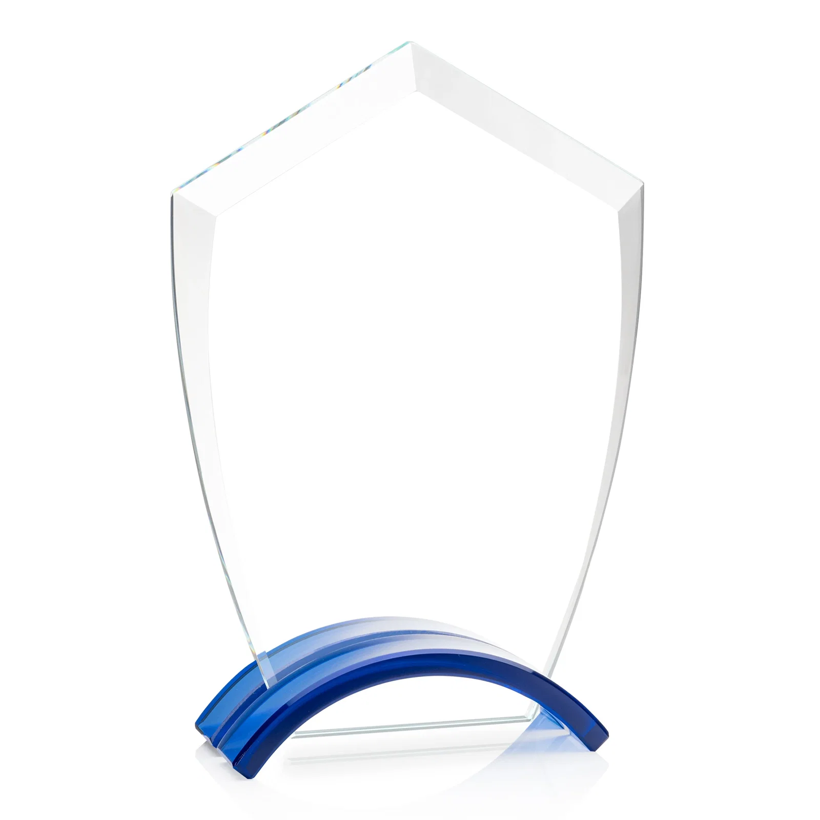 Promotional Starfire Crystal Shield Award on Ebony Arch Base, awards for service anniversary gifts