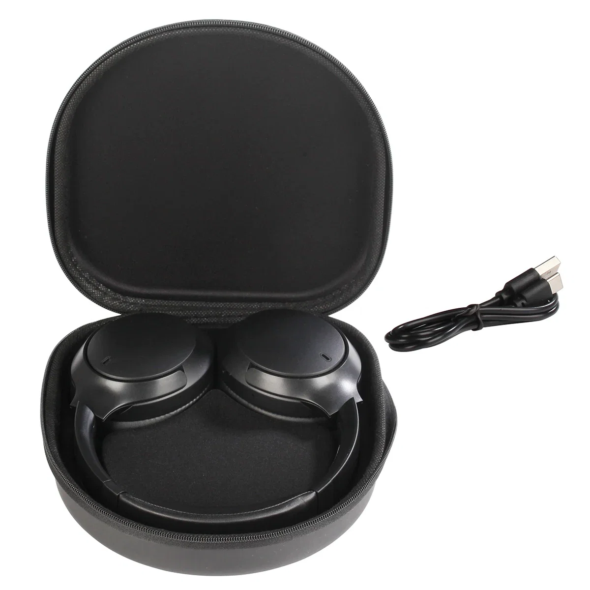 Close-up of the custom logo imprint area on the Pulse Headphones' ear cup