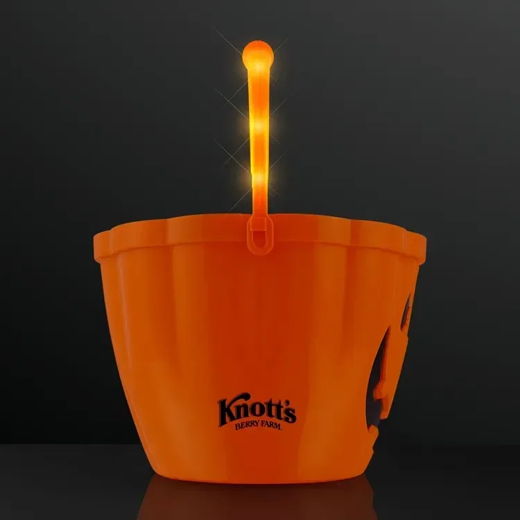Pumpkin Light Handle Halloween Buckets — view 4