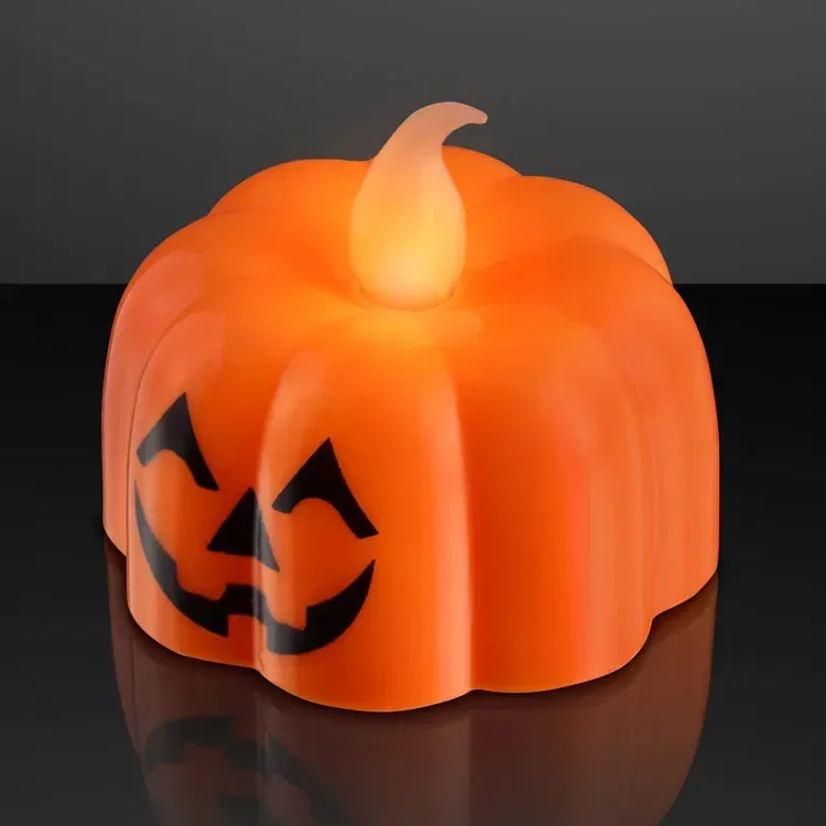 Pumpkin Lights LED Tea Light Candles 1.75" — view 3