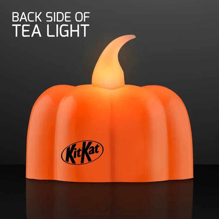 Pumpkin Lights LED Tea Light Candles 1.75" — view 4