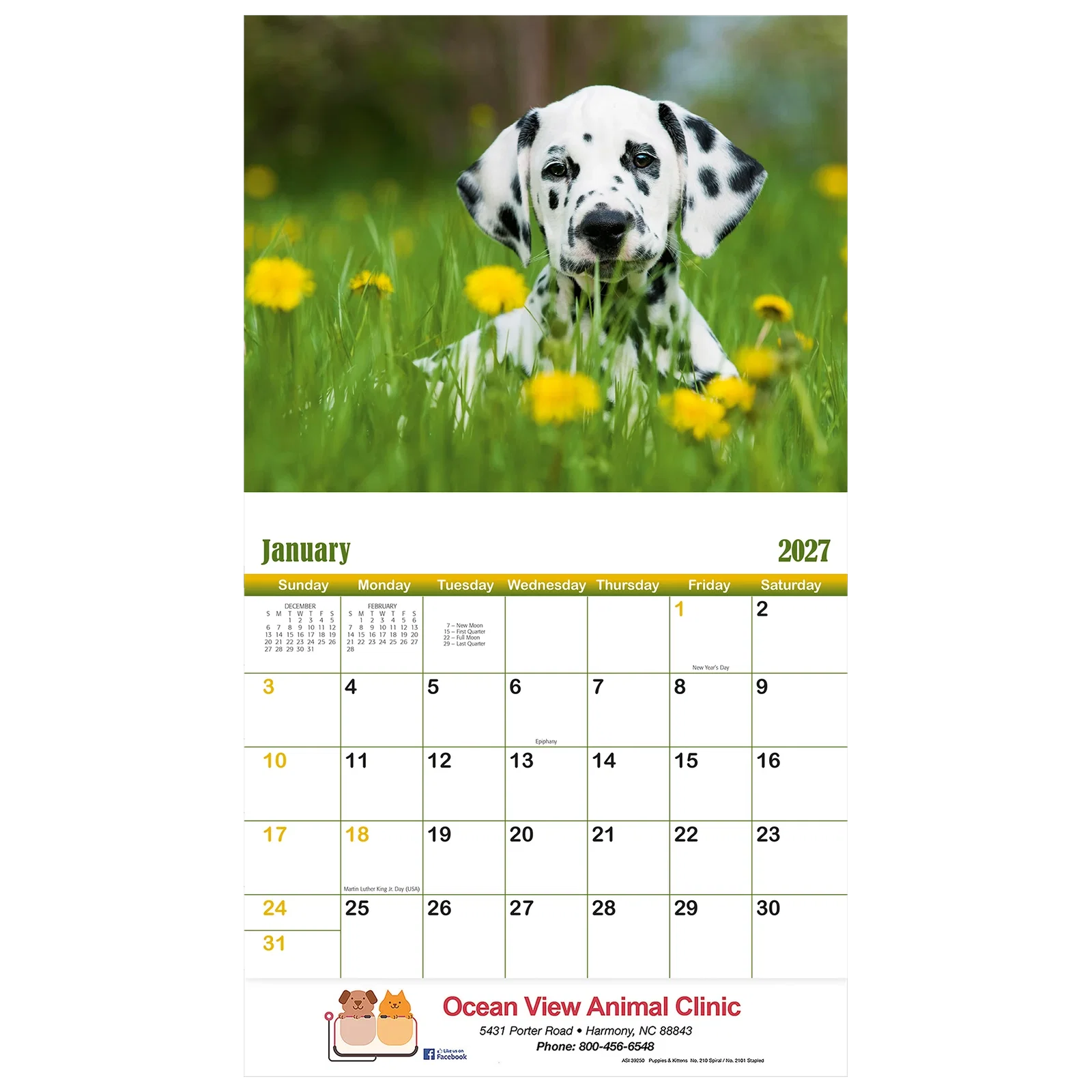 Puppies & Kittens Wall Calendar: 2025 Stapled — view 2