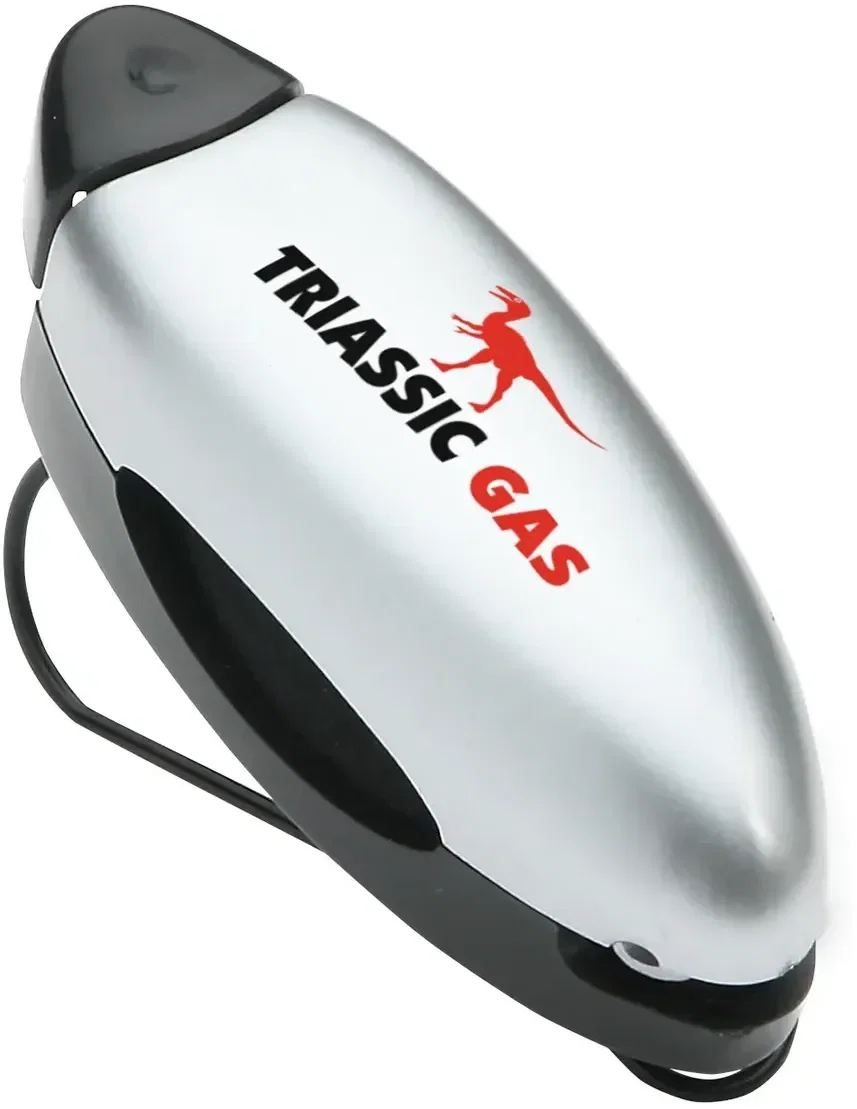 Branded sunglasses clip attached to a car visor holding shades