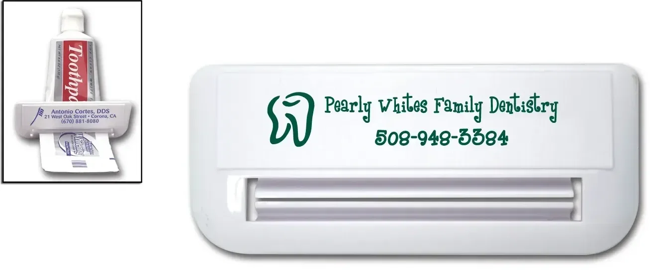 Push'n Save Tube Squeezer. Plastic toothpaste tube squeezer for dental office and pharmacy giveaways, view 2