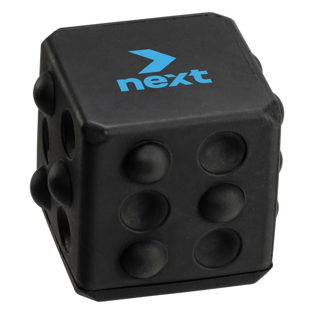 Close-up of the Push Pop Cube's bubble poppers on one face