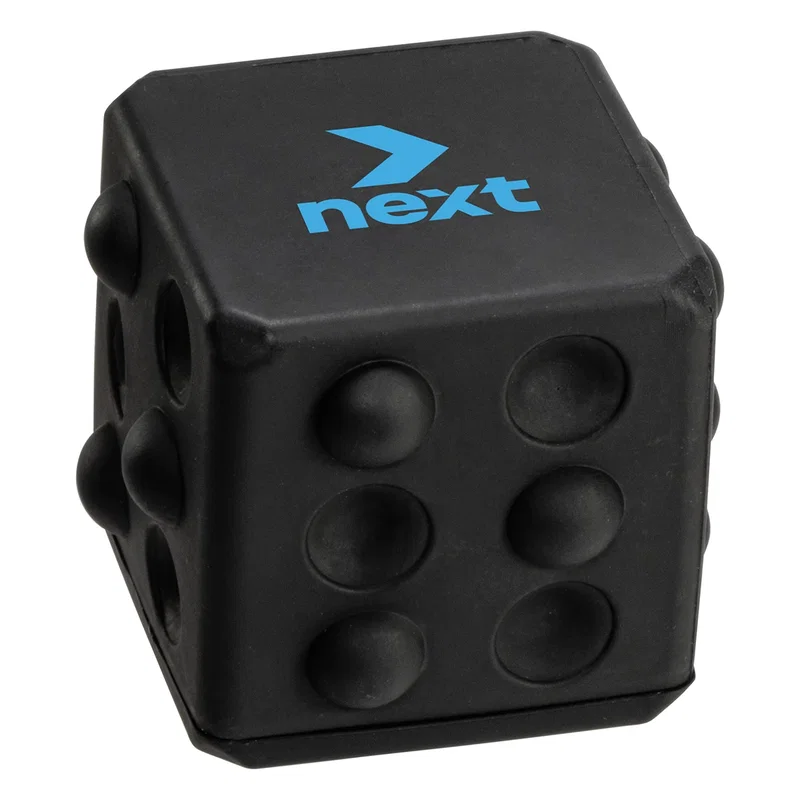 Close-up of the Push Pop Cube's bubble poppers on one face