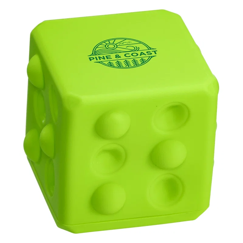 Side profile of the Push Pop Cube in green