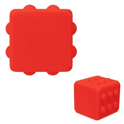 Lime green cube angled to show its rounded corners