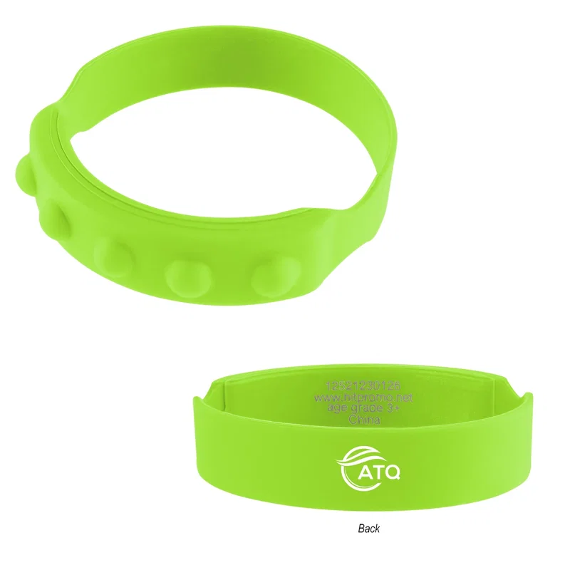Recycled rubber strap shown from the smooth underside