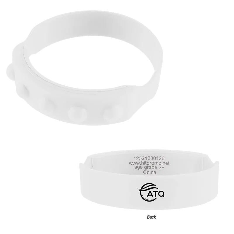 White wristband with room for a printed message