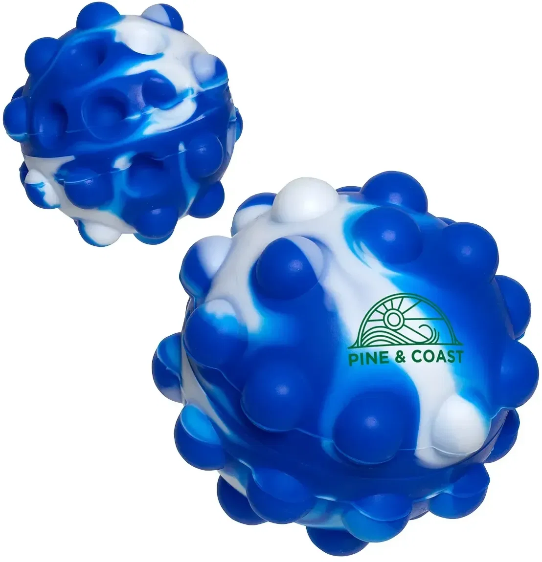 Push Pop custom silicone fidget ball, another color of the tactile bounce toy