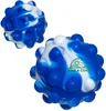 Push Pop Silicone Bounce Ball in Blue/White