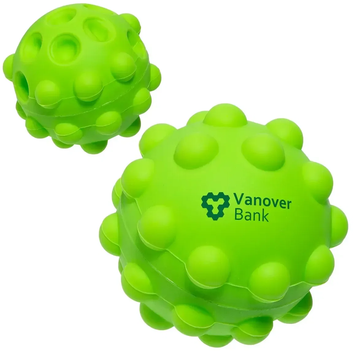 Push Pop custom silicone bounce ball full color range for schools and giveaways
