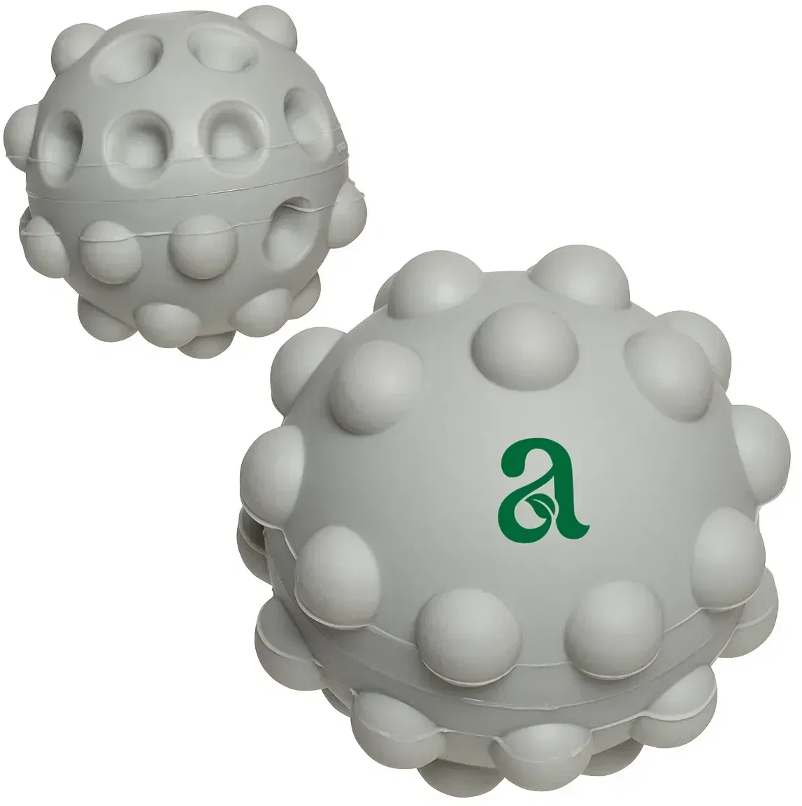 Push Pop silicone branded fidget ball, alternate color of the bounce toy