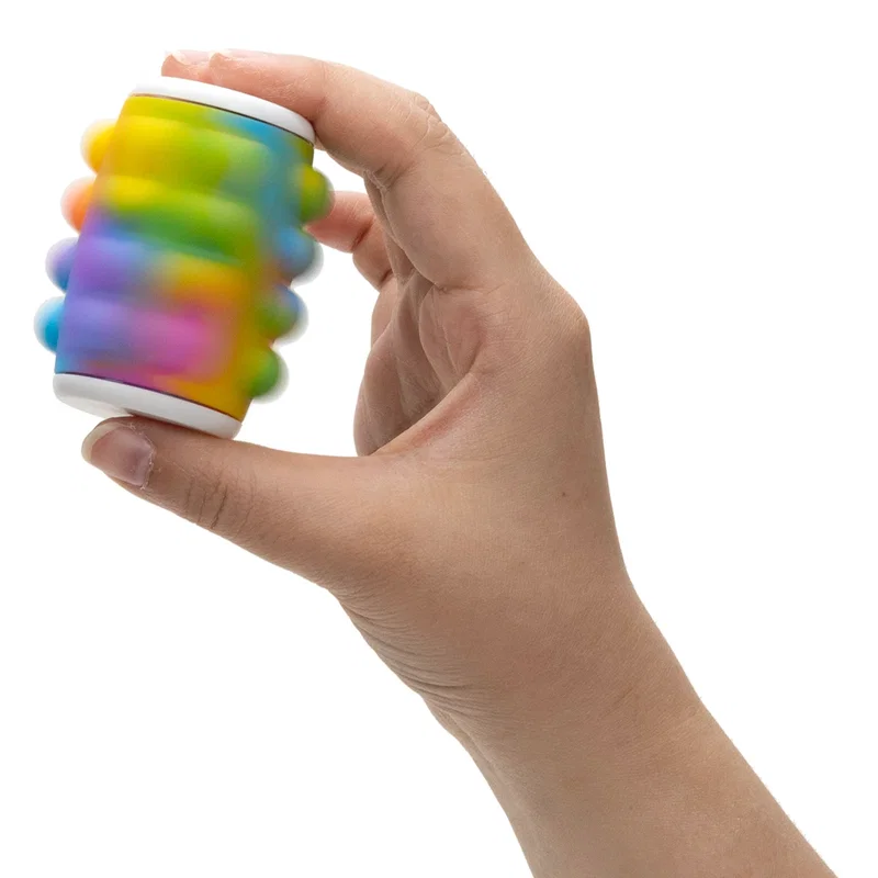 Push Pop spinning top promotional giveaway, full view