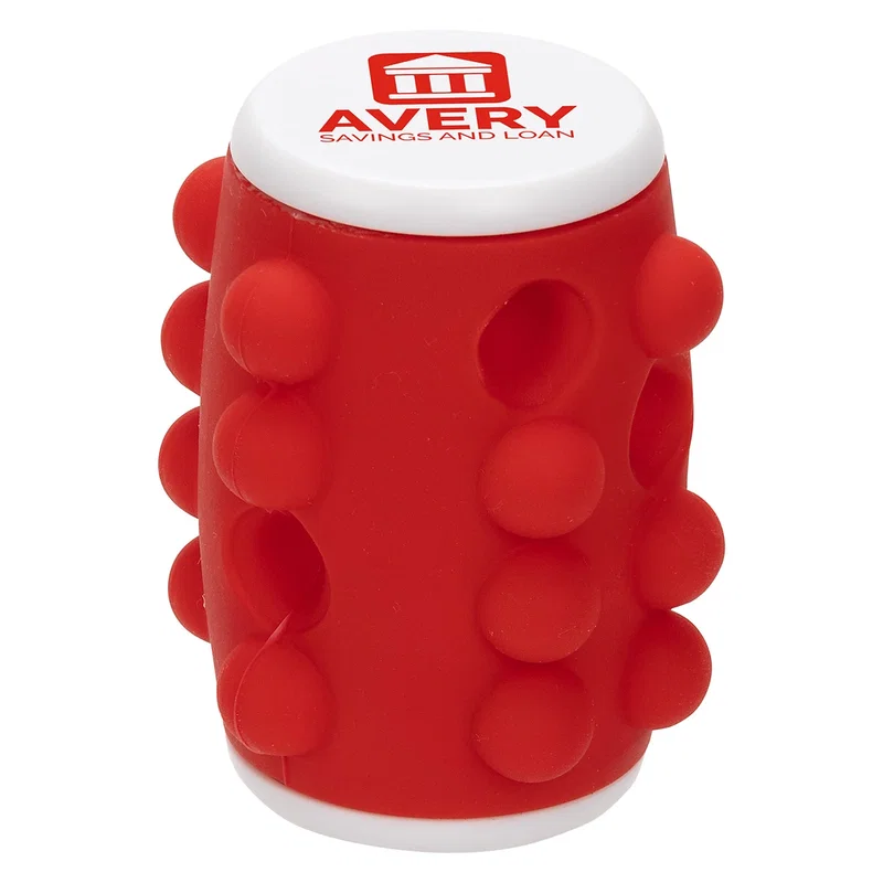 Push Pop spinning top color options with branding