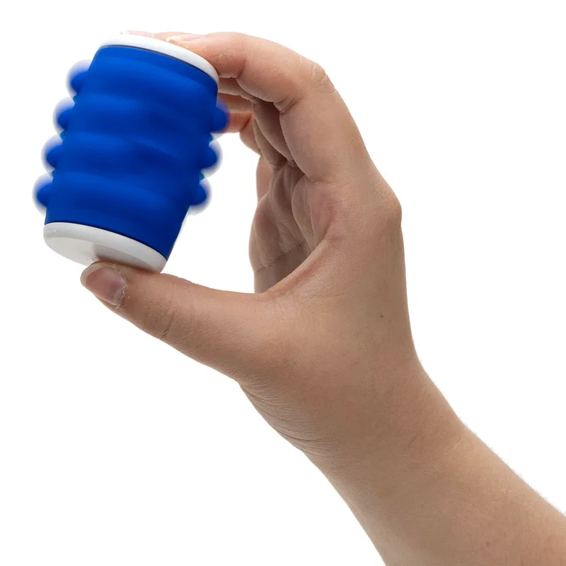 Push Pop logo spinning top, angled view
