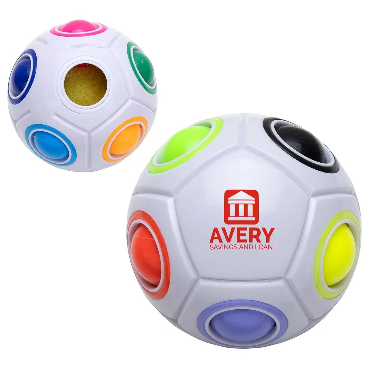 Push Pop stress puzzle ball fidget toy with custom logo, promotional giveaway