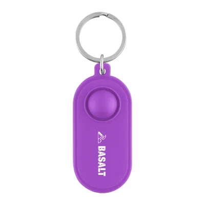 Push pop key tag with silicone bubbles and a split ring