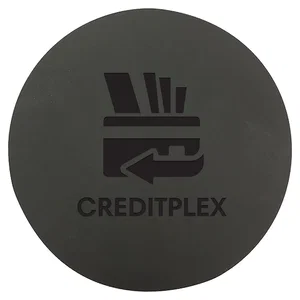 PET Plastic Drink Coasters, 3 1/2" Round for Bar Use