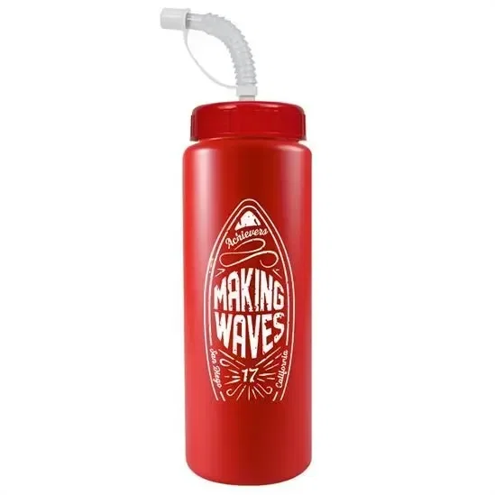 Quart Sport Bottle with Straw Lid (32 oz.) — view 5