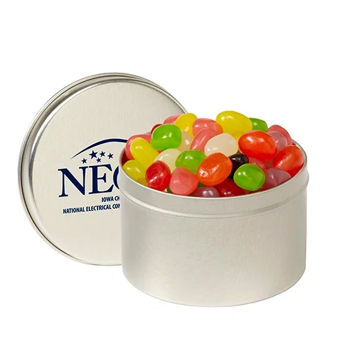 Quarter Quart Round Metal Tin Storage Box — view 4